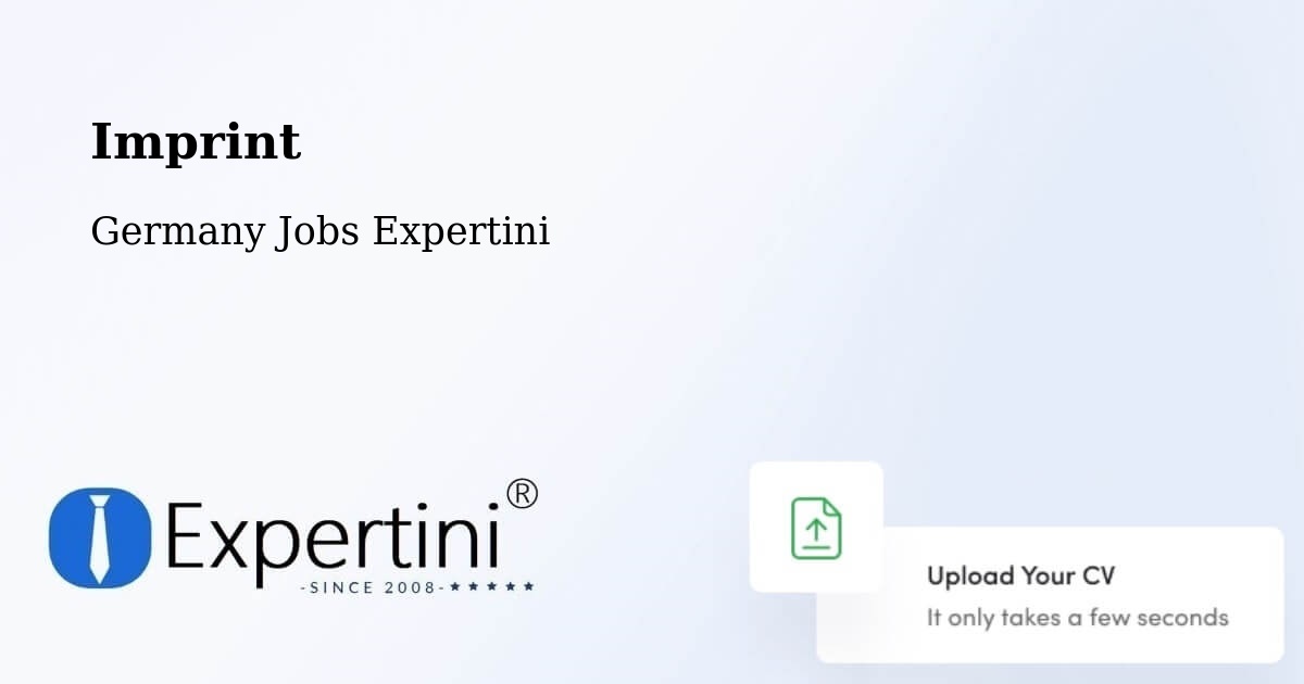 Imprint – Büchenbach - Germany Jobs Expertini
